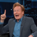 Conan O'Brien demonstrates how in his proposed bit he would "freeze and hold it for a really long time and never break.”