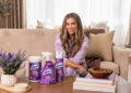 Danielle Fishel poses with Lysol Lavender & Cotton Blossom productsCourtesy