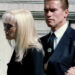 Actress Daryl Hannah, a friend of John F. Kennedy Jr., and actor Arnold Schwarzenegger, husband of Maria Shriver, arrive at St. Ignatius Catholic Church to attend funeral services for Jacqueline Kennedy Onassis.