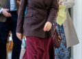 The Duchess of Edinburgh walks during a visit to the Bloomfield Walkways Community Centre in Belfast