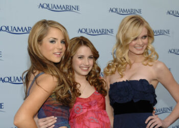 JoJo, Sara Paxton and Emma Roberts at the Fox Studio Lot in Los Angeles, California
