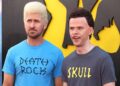 Ryan Gosling and Mikey Day cosplay as Beavis and Butt-Head from "Beavis and Butt-Head".