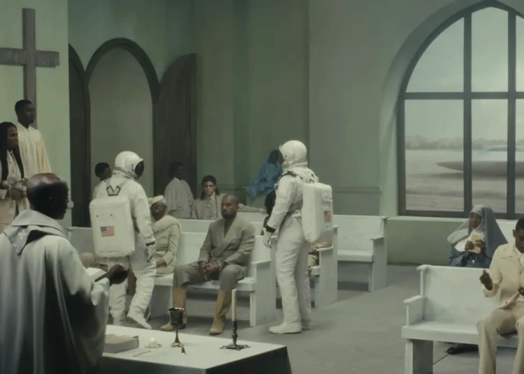 West dropped the interesting music video for 'Father' on Saturday (YouTube/@kanyewest)