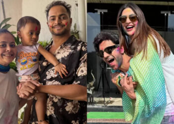 From Devoleena Bhattacharjee and husband Shanwaz, Gaurav Khanna-Akanksha Chamola to Divyanka Tripathi- Vivek Dahiya; TV celebs’ colourful pictures from the festivities