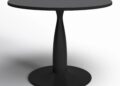 Wayfair, Wade Logan&reg; 35" Round Desktop Pedestal Base Petite Black Dining Tables &amp; Reviews | Wayfair