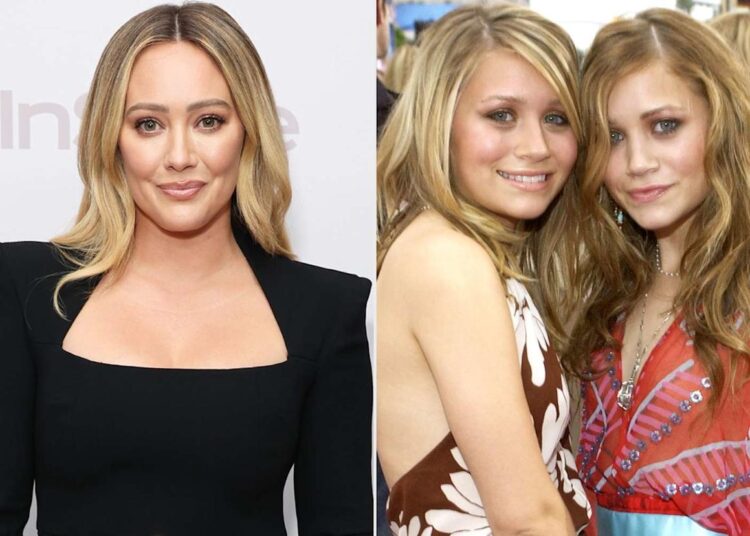 Hilary Duff (left), Mary-Kate and Ashley OlsenCredit: Chelsea Lauren/Shutterstock for InStyle; L. Cohen/WireImage
