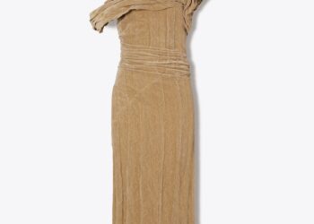 Twisted Cotton Velvet Dress