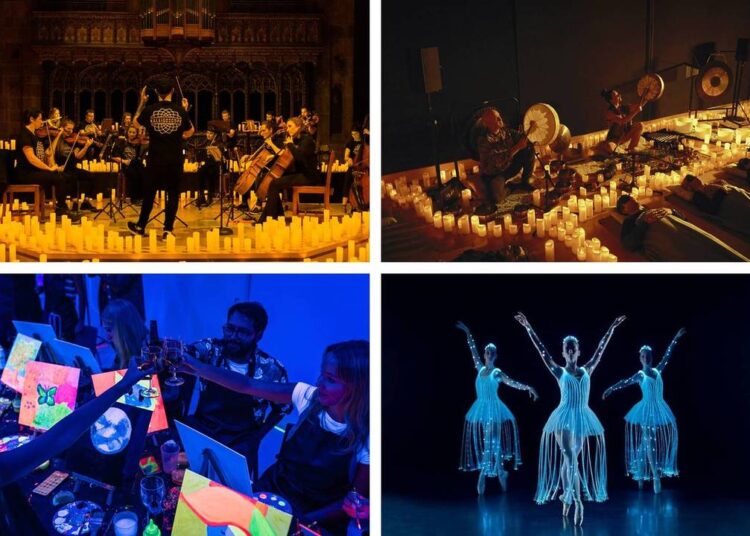 Candlelight concerts, Ballet of Lights and Neon Brush: Fever events.