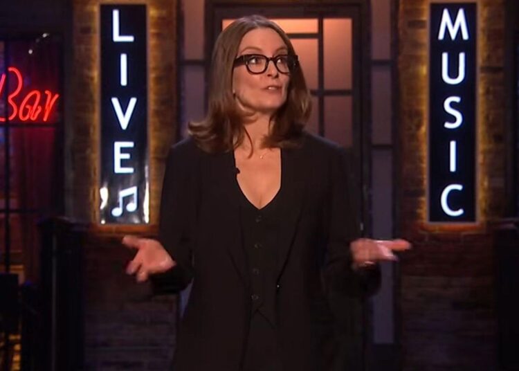 'SNL UK' premiere host Tina FeyCredit: sky tv/Youtube