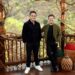 Ant and Dec stood in the South African jungle surrounded by vines.