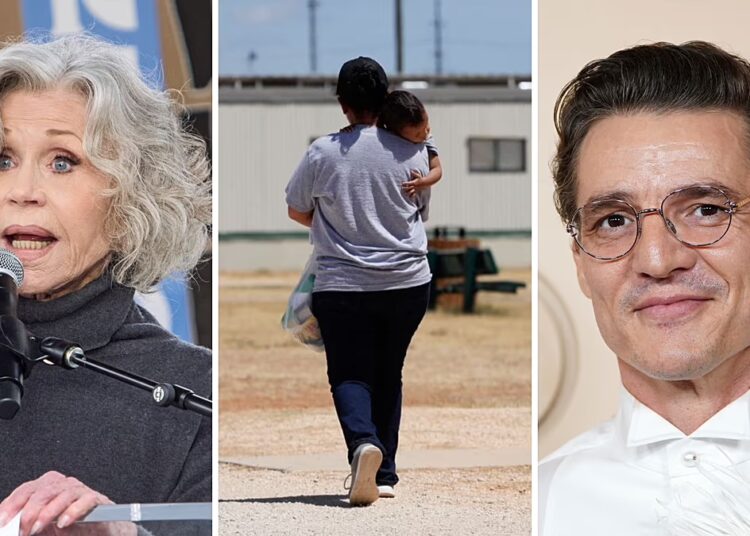 Jane Fonda and Pedro Pascal among stars demanding Texas ICE facility for children be shut down