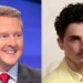 “Jeopardy!” host Ken Jennings and Timothée Chalamet.