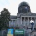 Main entrance of the Kentucky State Capitol building, currently undergoing renovations, on January 9, 2026, in Frankfort, Ky.