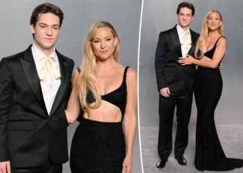 Kate Hudson's son Ryder, 22, towers over actress at 2026 Vanity Fair Oscars Party