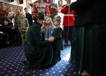 Kate meets some of the families of those in the Irish Guards