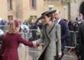 The Prince and Princess of Wales arrive at Canterbury Cathedral today