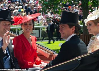 The Prince and Princess of Wales and Princess Beatrice and Edoardo Mapelli Mozzi during the Royal Procession at Royal Ascot in June 2023
