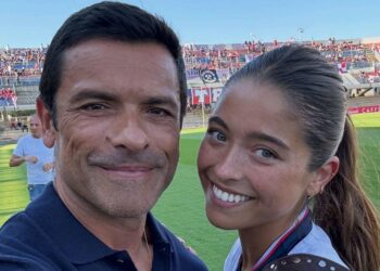 Mark Consuelos with his daughter Lola.Credit: Lola Consuelos/Instagram