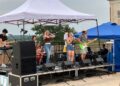 Captain Dawg performs during the Flash's rooftop concert series in Kennett Square last summer. (Courtesy of M. Hahn)