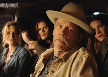 Kyra Sedgwick, Travis Bacon, Kevin Bacon, and Sosie Bacon in 'Family Movie'Credit: Mac Fisken