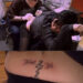Kris Jenner's 'Kendall and Kylie' tattoo.Credit: Khloe Kardashian/YouTube