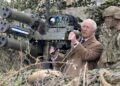 The King during a visit to an army barracks in Hampshire in February. Pic: PA