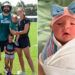 Kylie Kelce and Jason Kelce with their daughters; Baby FinnleyCredit: Kylie Kelce/Instagram