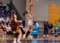 The University of Scranton’s Katie Gorski drives for a layup...