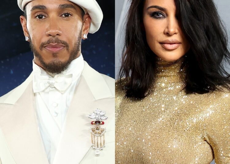Lewis Hamilton Reacts to Kim Kardashian Red Carpet Look
