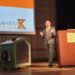President Jorge G. Gonzalez flips on new light system at Dalton Theatre