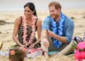 Harry and Meghan on Bondi Beach in October 2018