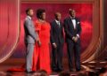 Sinners actors Delroy Lindo, Michael B. Jordan, Wunmi Mosaku and Miles Caton