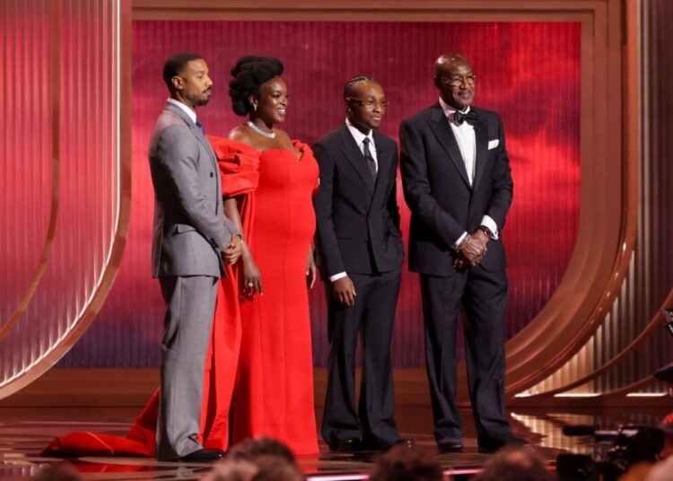 Sinners actors Delroy Lindo, Michael B. Jordan, Wunmi Mosaku and Miles Caton