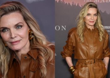 Michelle Pfeiffer Goes Sleek in Saint Laurent Earth Tones