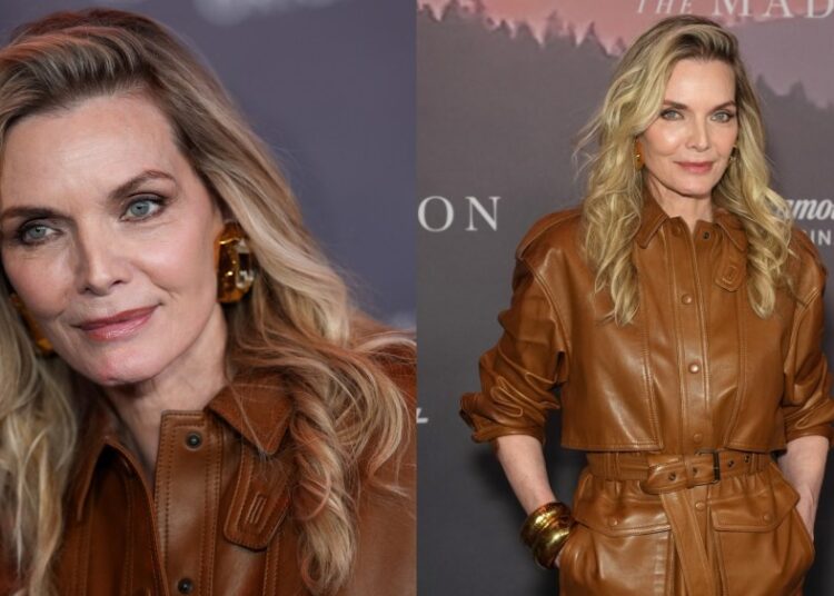 Michelle Pfeiffer Goes Sleek in Saint Laurent Earth Tones