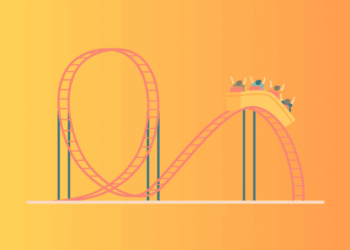 Drawing of a roller coaster
