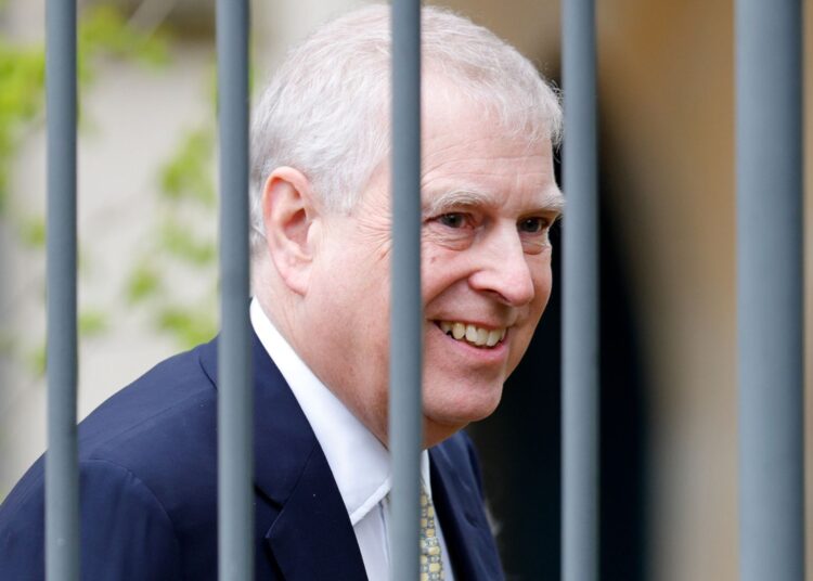 Andrew Mountbatten-Windsor attends the traditional Easter Sunday Mattins Service at St George's Chapel, Windsor Castle on March 31, 2024