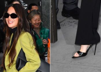 Olivia Munn Wears Celebrity-favorite Paris Texas Mules on ‘GMA’