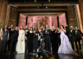 This handout picture courtesy of the Academy of Motion Picture Arts and Sciences (AMPAS) shows the cast and crew of &ldquo;One Battle After Another&ldquo; celebrating their Best Picture Oscar at the end of the 98th Annual Academy Awards at the Dolby Theatre in Hollywood, California on March 15, 2026.