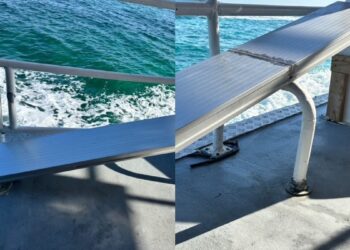 Broken Bench on Tour Boat