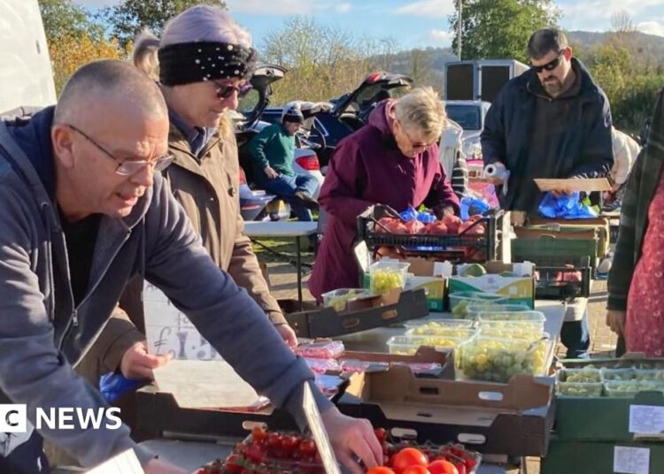 Traders at Gloucester Car boot sale in November 2024