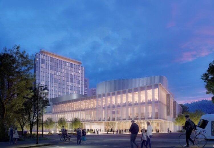 Portland State University's proposed Performing Arts and Culture Center, which would include a City-owned 3,200-seat hall. PSU photo