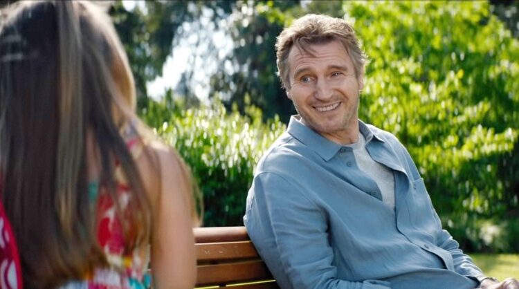 Gabriella Sengos and Liam Neeson in Blacklight