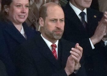 Prince William at the rugby match on March 14.Credit: Press Association via AP