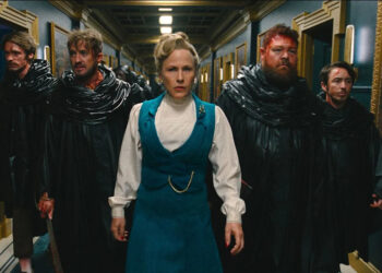 Patricia Arquette, Tom Felton, David Viviers, Willie Ludik, and Gabe Gabriel in 'They Will Kill You'Credit: Courtesy Warner Bros. Pictures