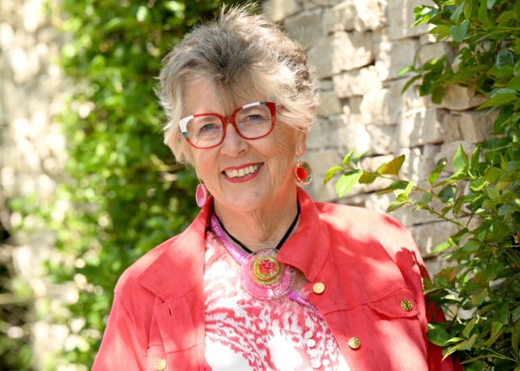 Prue Leith attends The RHS Chelsea Flower Show at Royal Hospital Chelsea