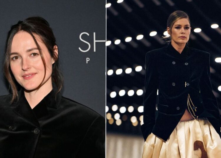 Renate Reinsve Wears Khaite Painted Satin Look Before Oscars
