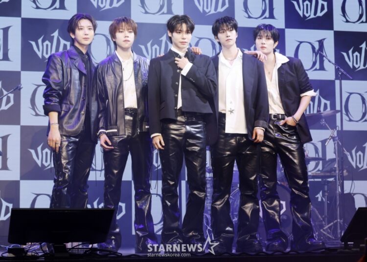 Group Boyd poses at a showcase commemorating the release of its first mini-album "01" at SA HALL in Jongno-gu, Seoul on the 11th. /2026.03.11 / Photo = Kim Hwi-seon hwijpg@