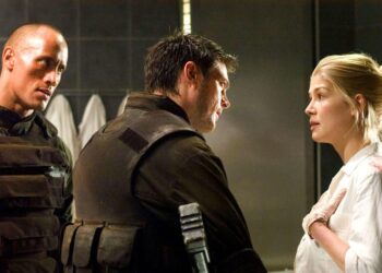 Dwayne Johnson, Karl Urban and Rosamund Pike in 2005's DoomCredit: Everett
