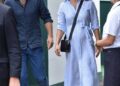 Pippa Middleton in shirt dress with james middleton